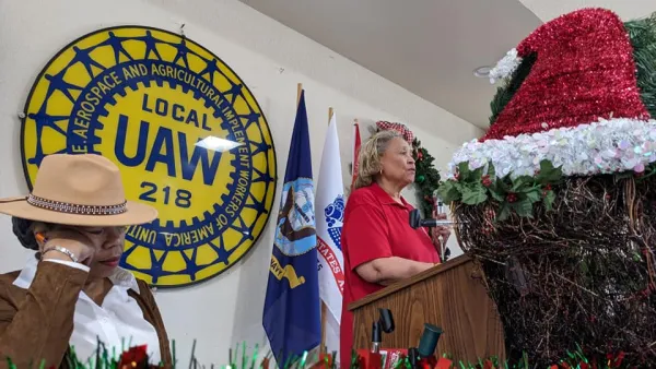President Shirley Smith at the UAW 218 Xmas retiree lunch